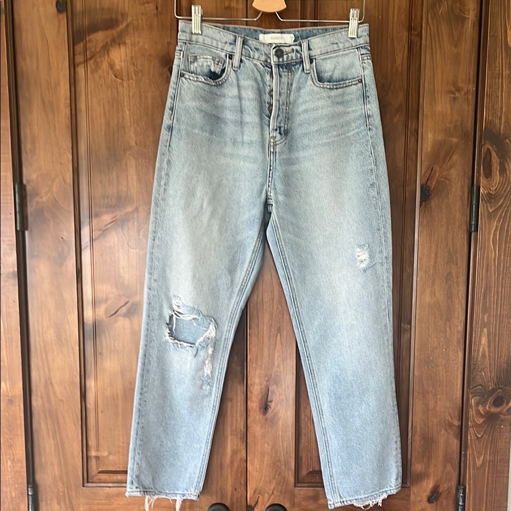 Distressed Light Blue Jeans